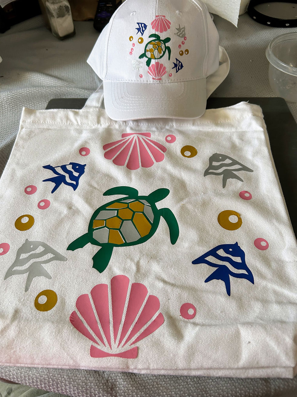 Ocean themed tote bag bundle