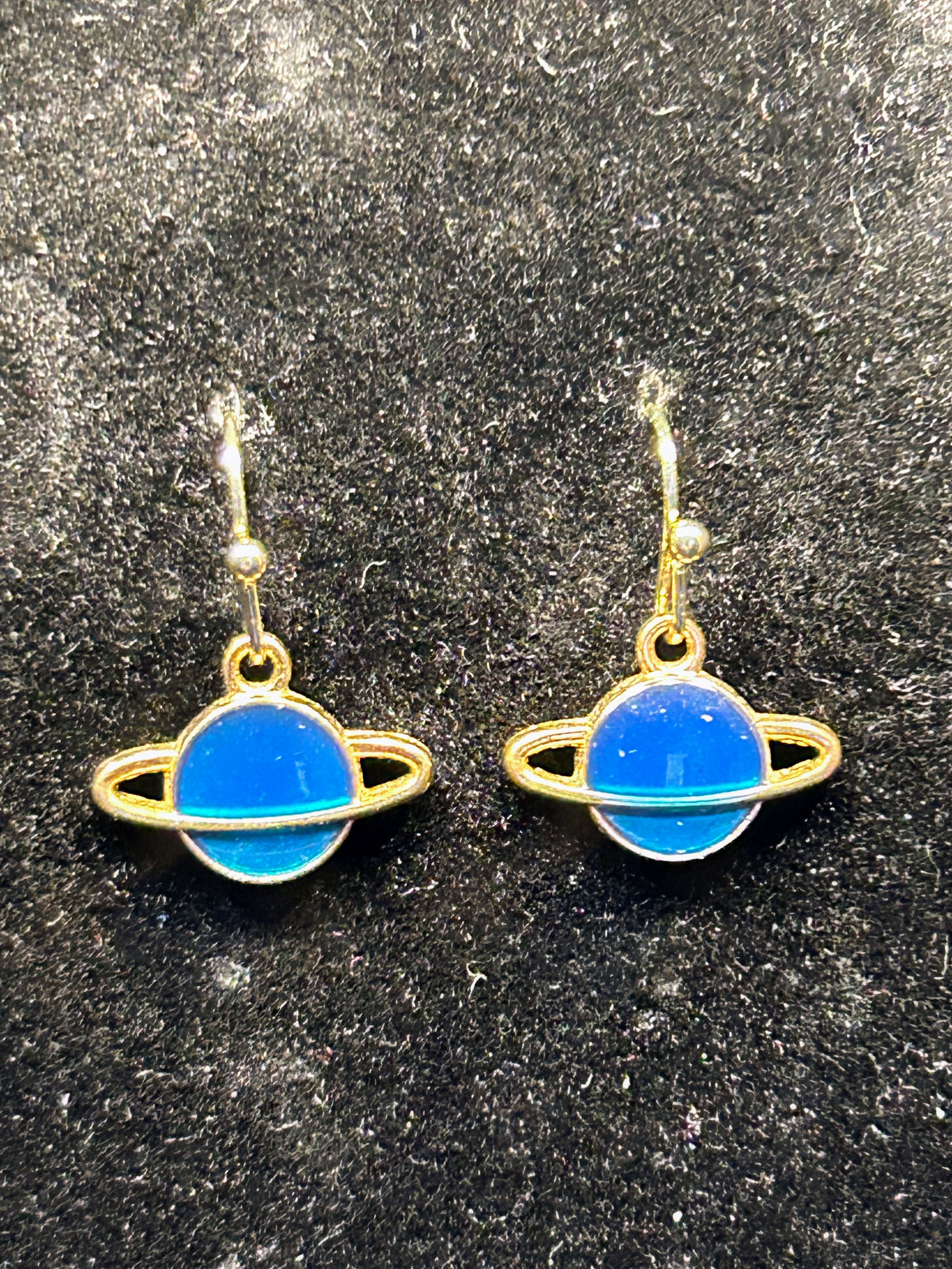 Blue celestial style earrings