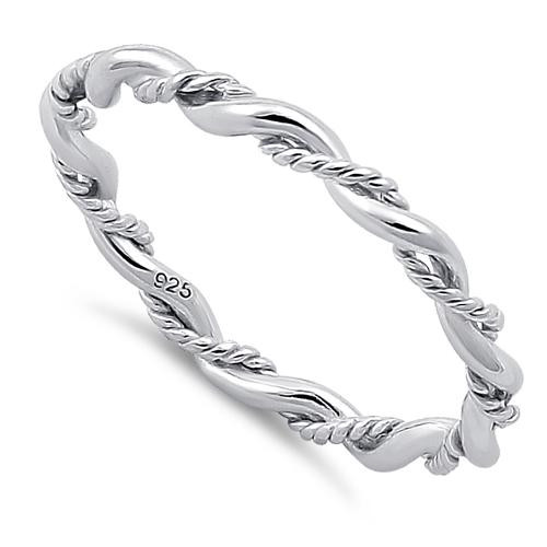 RV -12 STERLING SILVER ROPES RING | aholisticsolution