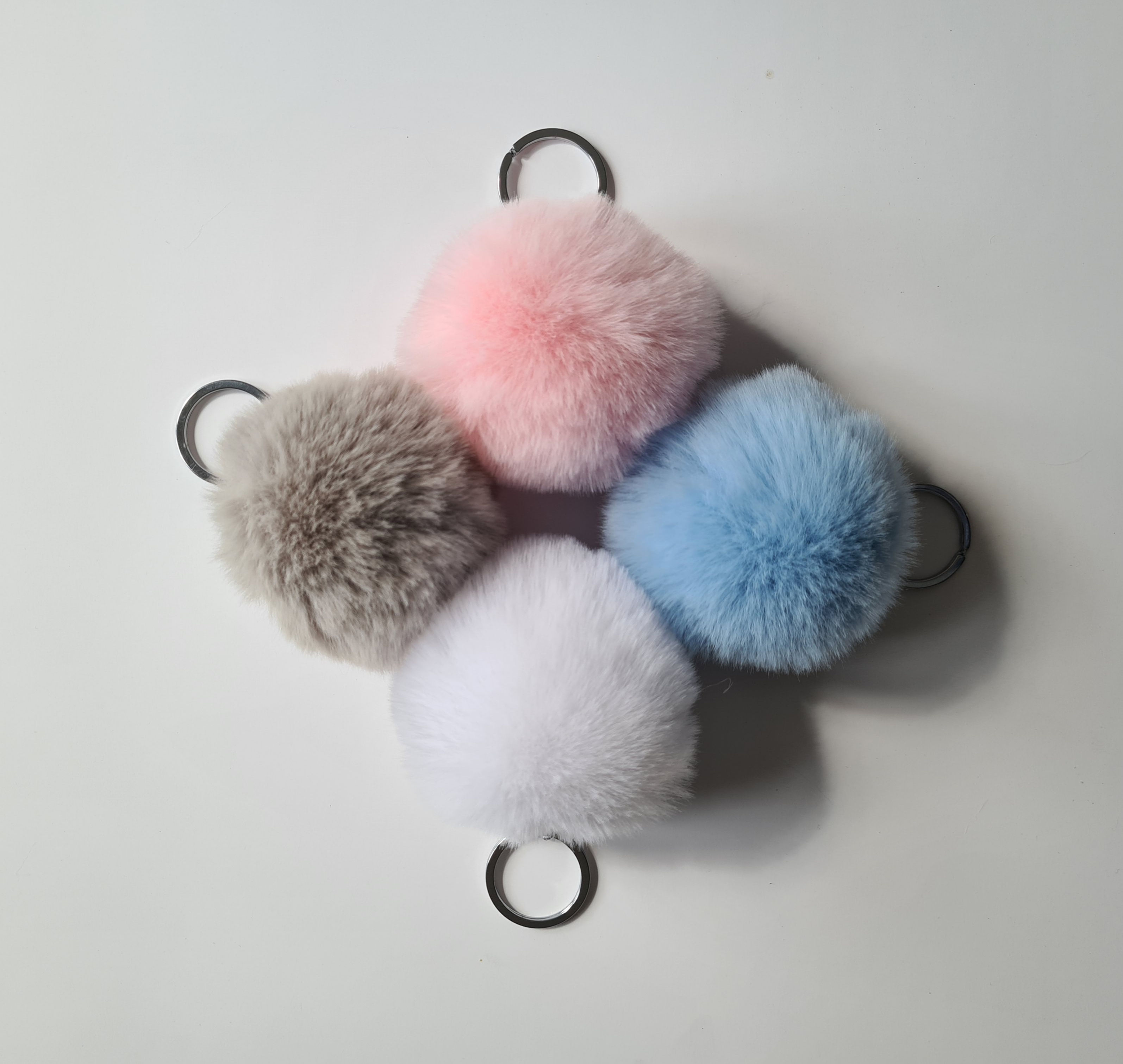 pompom key rings