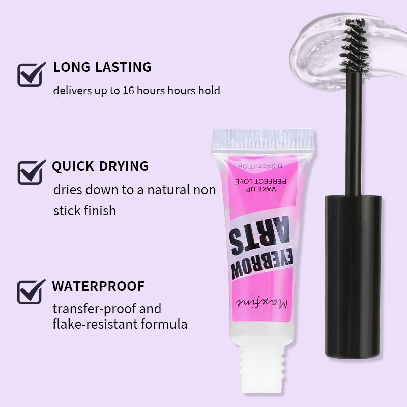 Miniatura: Maxfine Clear Eyebrow Gel Squeeze Tube 7g – Waterproof Strong Hold Setting Gel ✨