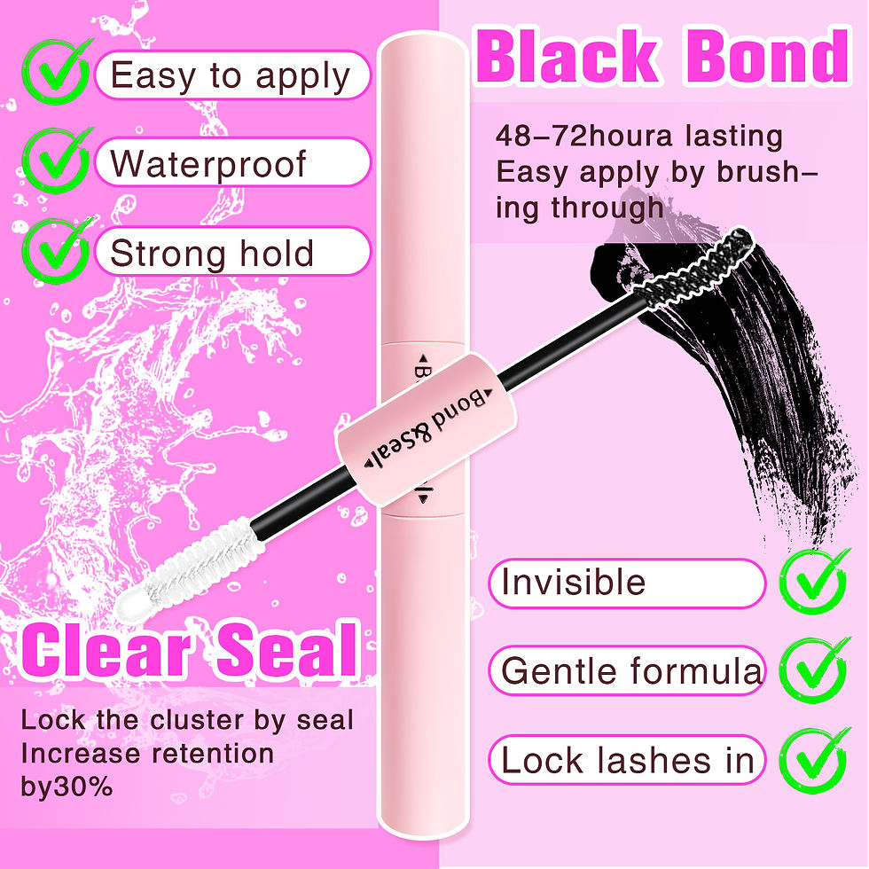 Miniatura: DIY Cluster Lashes Kit (320/600/790 Pcs) – Mixed Length Extension Set ✨
