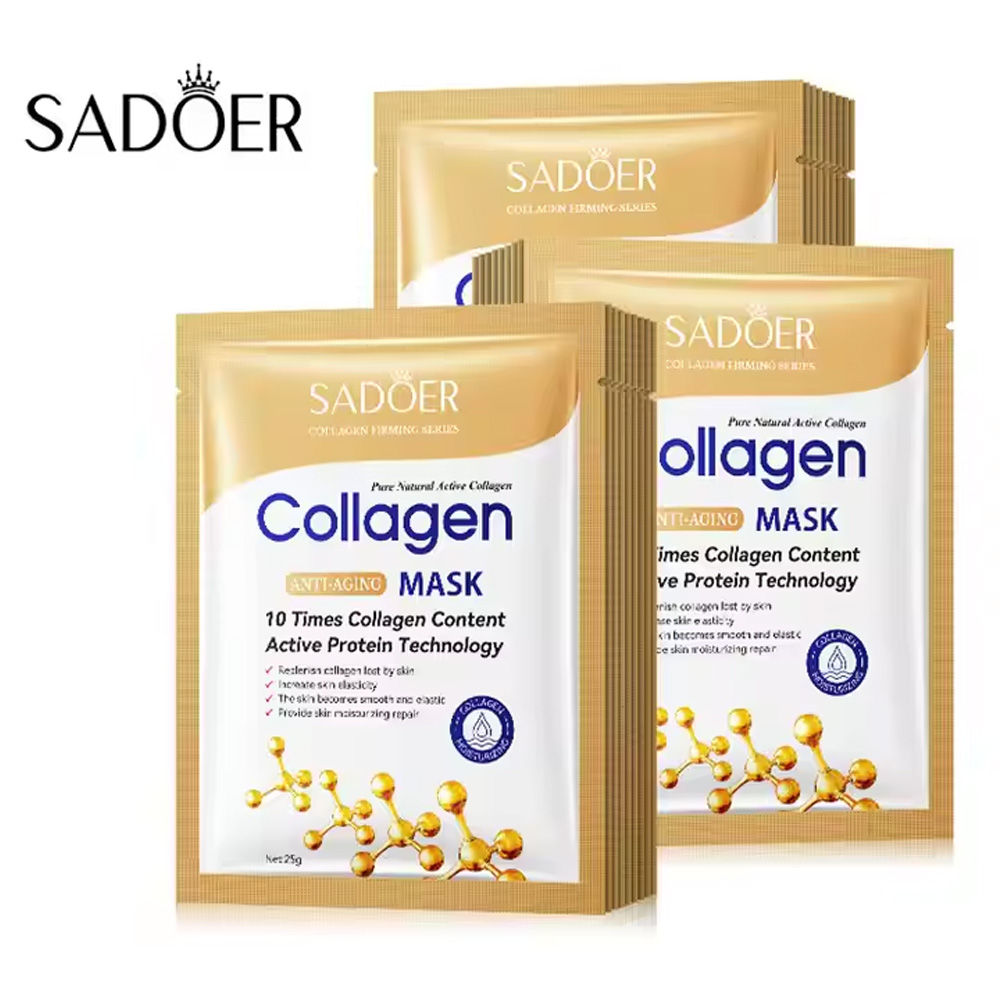 SADOER Collagen Face Mask Pack – Firming, Moisturising & Brightening Sheet Mask