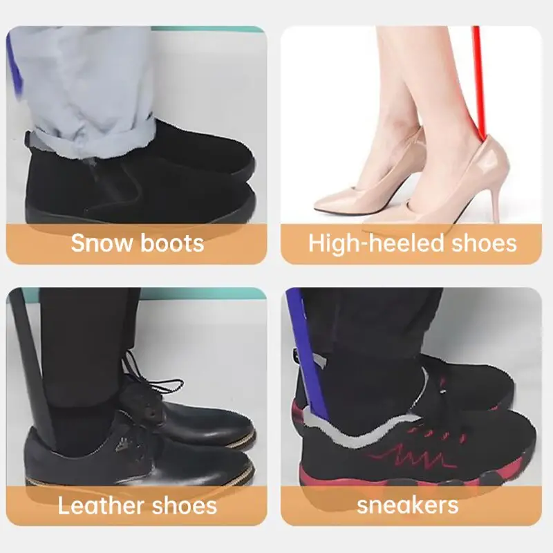 Miniatura: Extra-Long Flexible Plastic Shoe Horn – No-Bending Footwear Helper (1 Pc) 👞✨