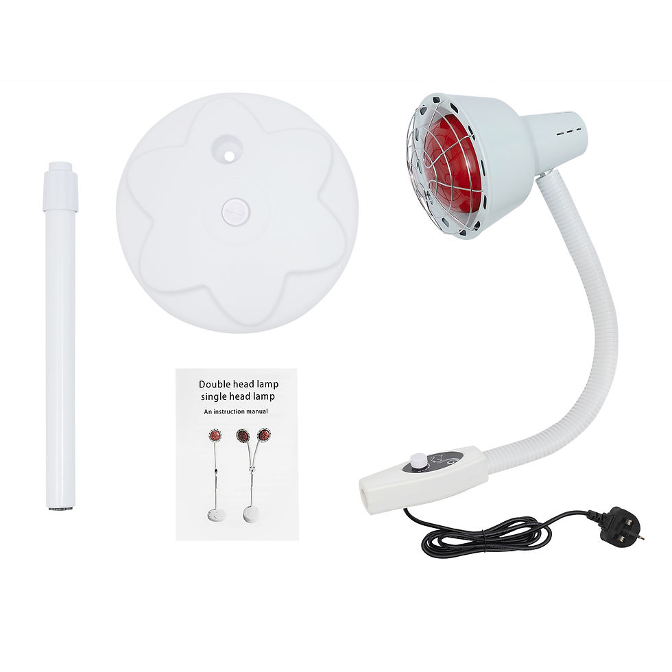 Miniatura: 275W Floor-Standing Infrared Therapeutic Heat Lamp – 360° Flexible Arm 💡🔥