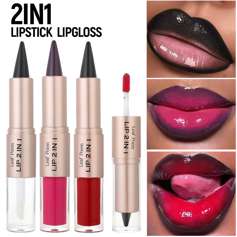 Miniatura: 2-in-1 Tapered Lip Liner & Mirror Plumping Gloss – Brown Lip Kit