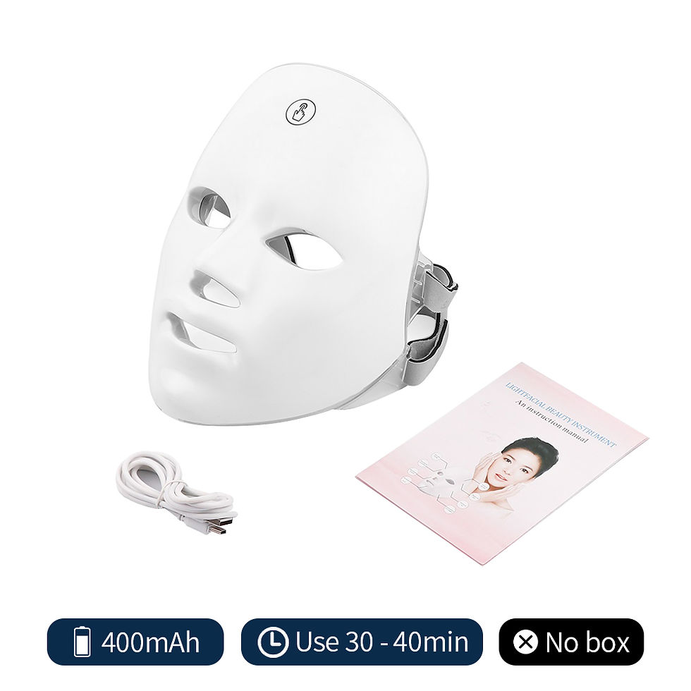 Miniatura: 7-Colour Rechargeable Facial LED Light Therapy Mask – Skin Rejuvenation ✨💆‍♀️