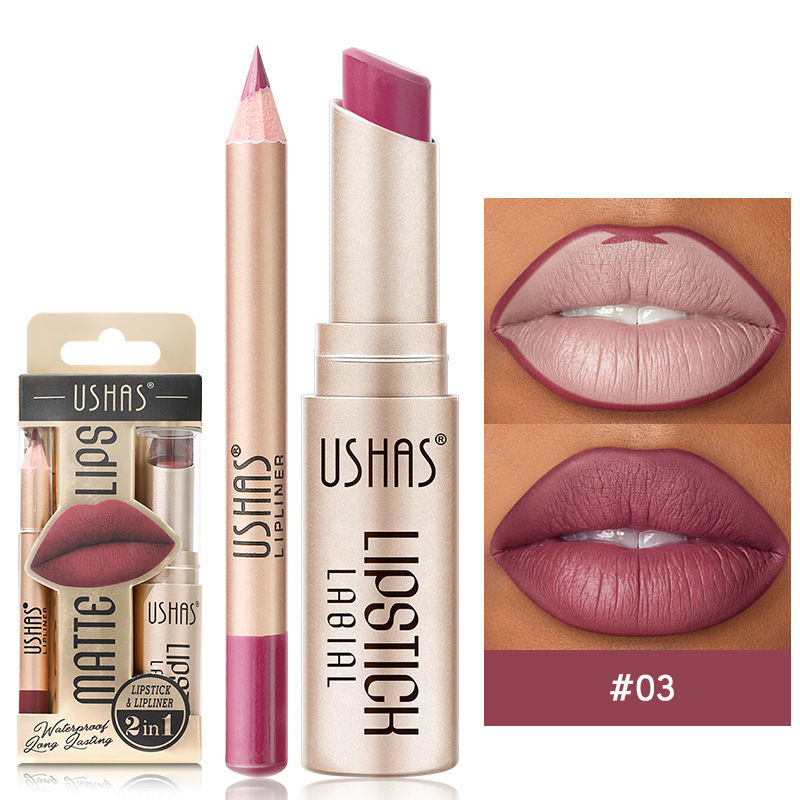 Miniatura: USHAS 12-Piece Matte Lipstick & Lip Liner Duo Set – Long-Lasting & Vibrant 💄✨