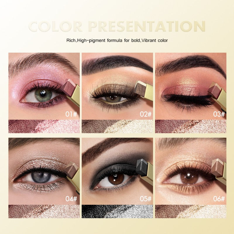 Miniatura: Dual-Colour Gradient Eyeshadow Stick – Waterproof Shimmer Crayon