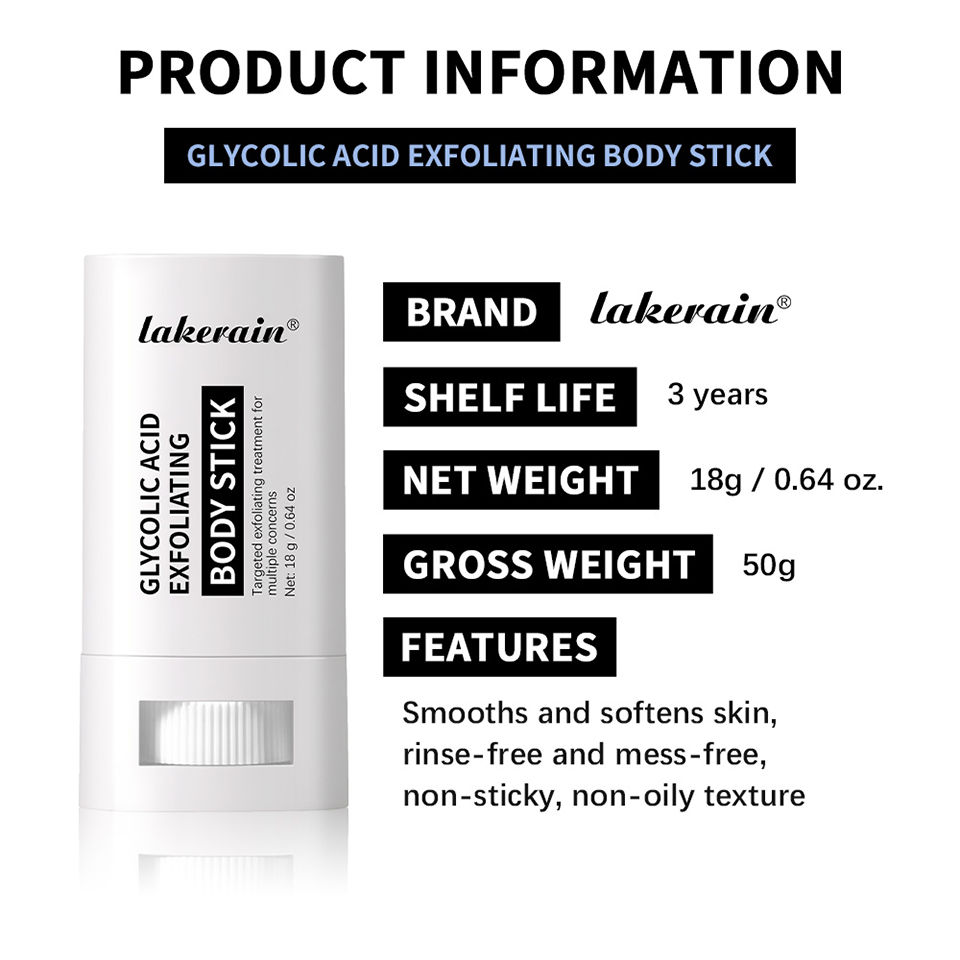 Miniatura: Lakerain Glycolic Acid Exfoliating Body Stick – Targeted Skin Renewal ✨