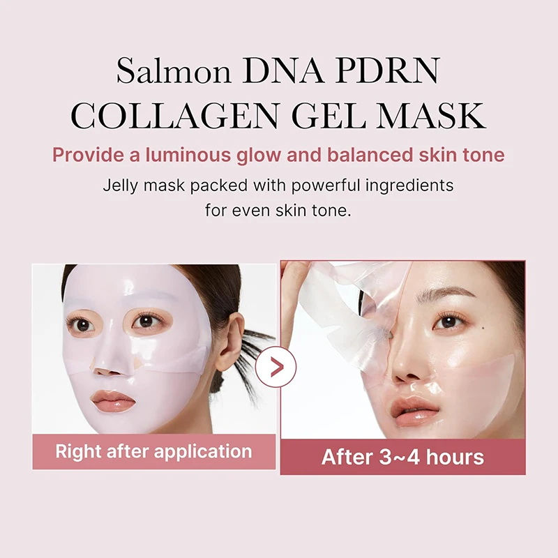 Miniatura: Overnight PDRN Pink Collagen Gel Mask – Salmon DNA Hydrogel Glass Skin Mask ✨🌸