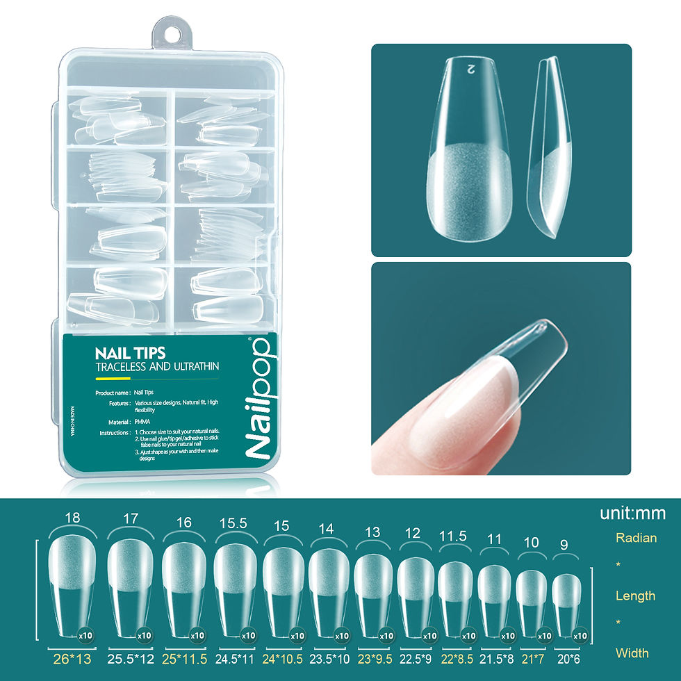 Miniatura: Nailpop Pro Soft Gel Extensions – 120 Pre-Etched Tips