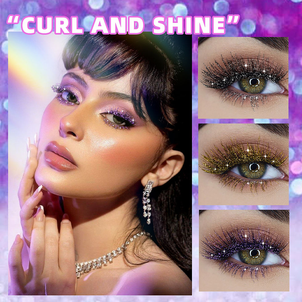 Miniatura: QIBEST 3-Colour Diamond Glitter Mascara – 3D Shimmer & Volume Lash Top-Coat ✨