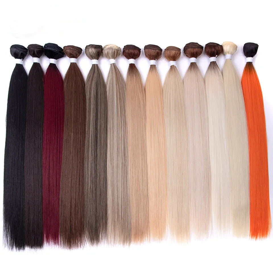 Super Long Synthetic Yaki Straight Hair Bundles – Full-End Weave Extensions 💇‍♀