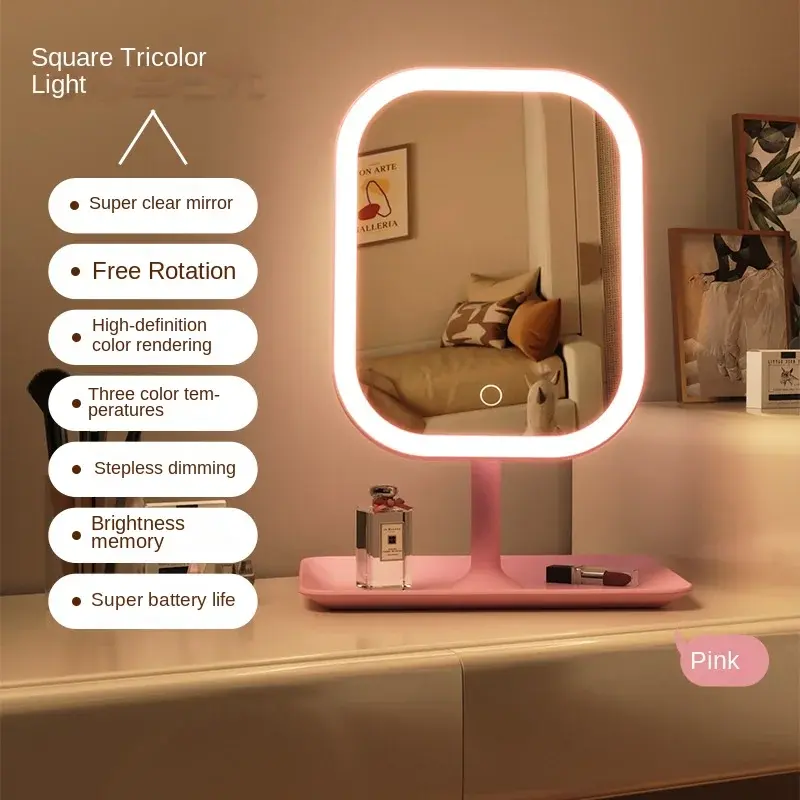 Miniatura: LED Designer Vanity Mirror – 3 Light Modes Touch Screen Table