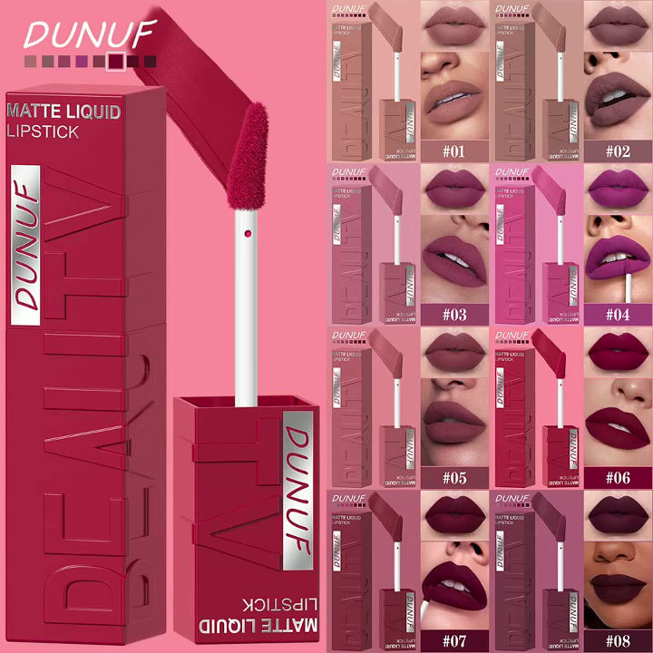 Long-Lasting Matte Liquid Lipstick – Waterproof Velvet Finish