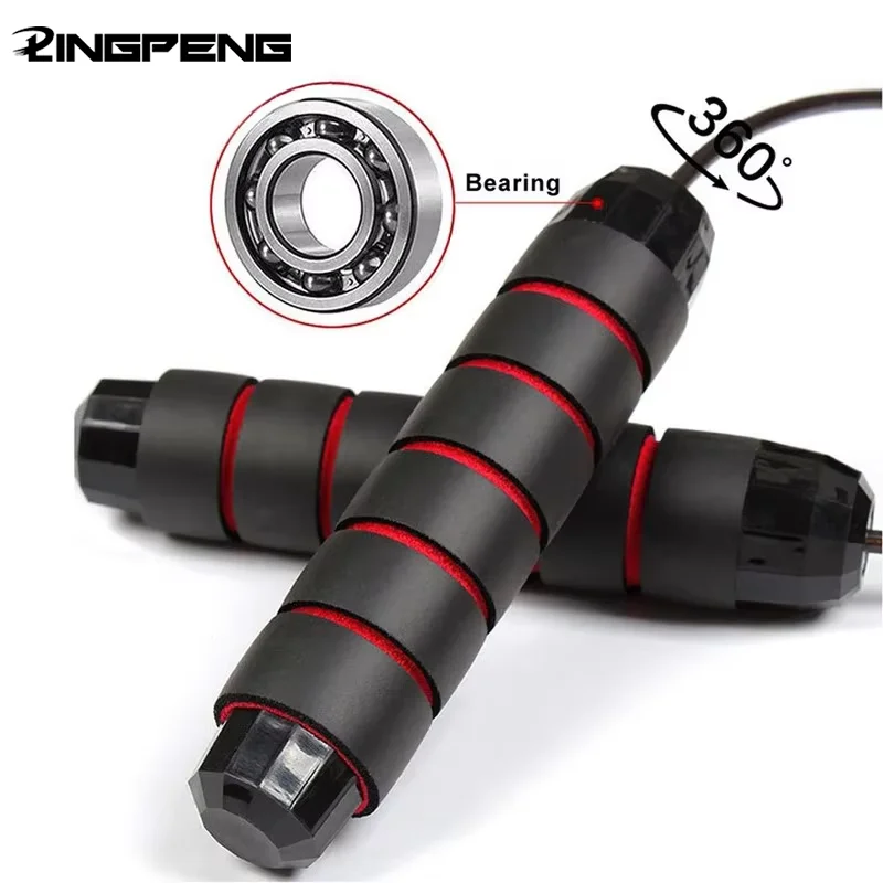 Speed Jump Rope with Steel Wire & 360° Ball Bearings – Tangle-Free Fitness Rope