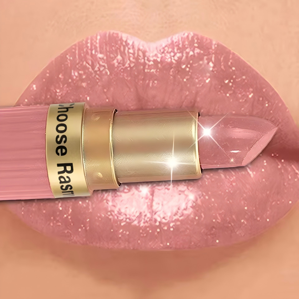Pearlescent Pink Glitter Velvet Lipstick – Metallic Matte Shine