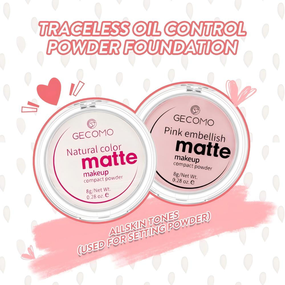 GECOMO Mattifying Compact Powder – 12H Oil Control Setting