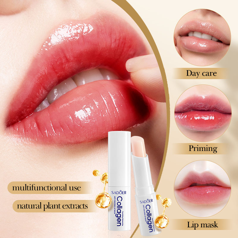 Miniatura: SADOER Collagen Moisturising Lip Balm – Nourishing, Anti-Cracking Lip Care