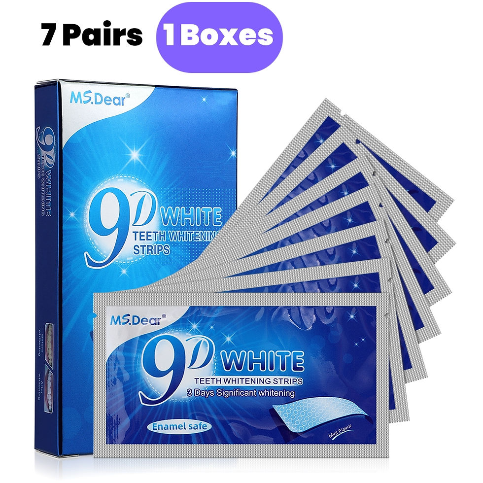 Miniatura: 9D White Teeth Whitening Strips – Enamel-Safe, Elastic & Fast-Acting 😁✨
