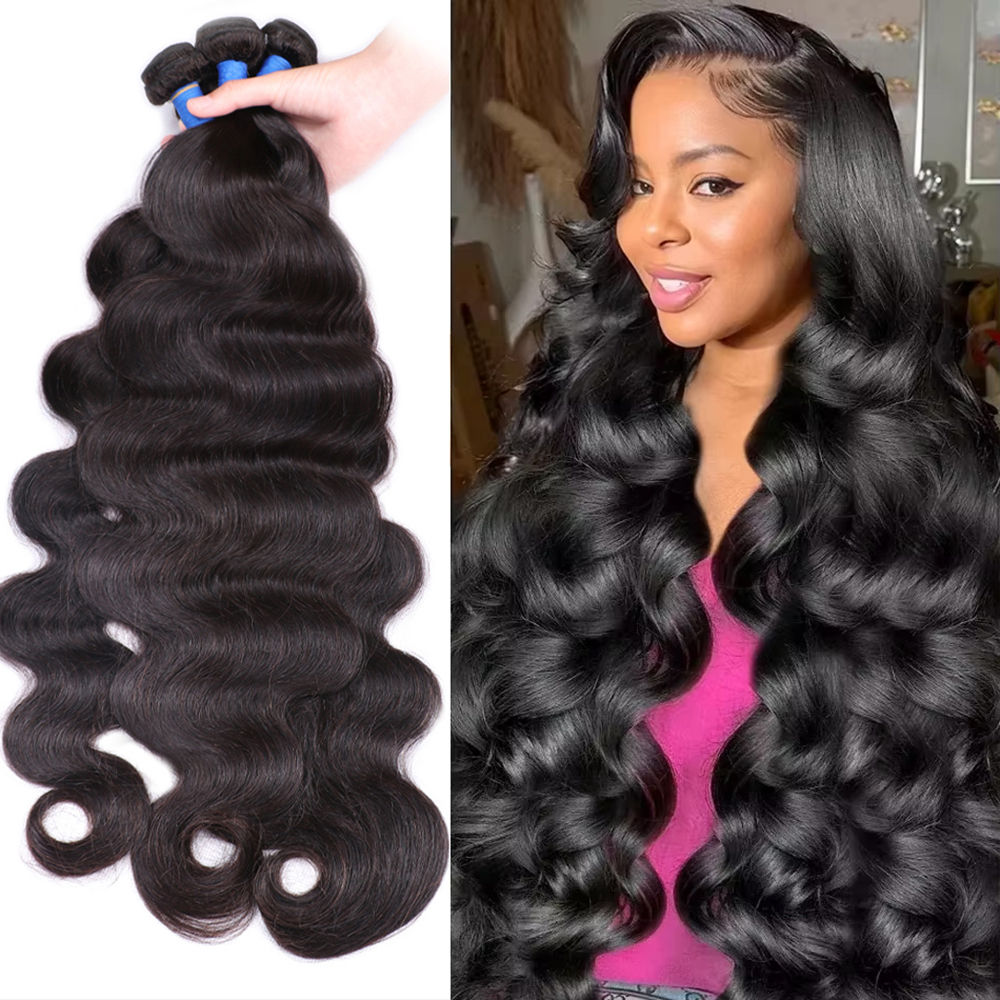 Brazilian Body Wave Human Hair Bundles – 100% Virgin Weave Extensions 🌊💇♀️