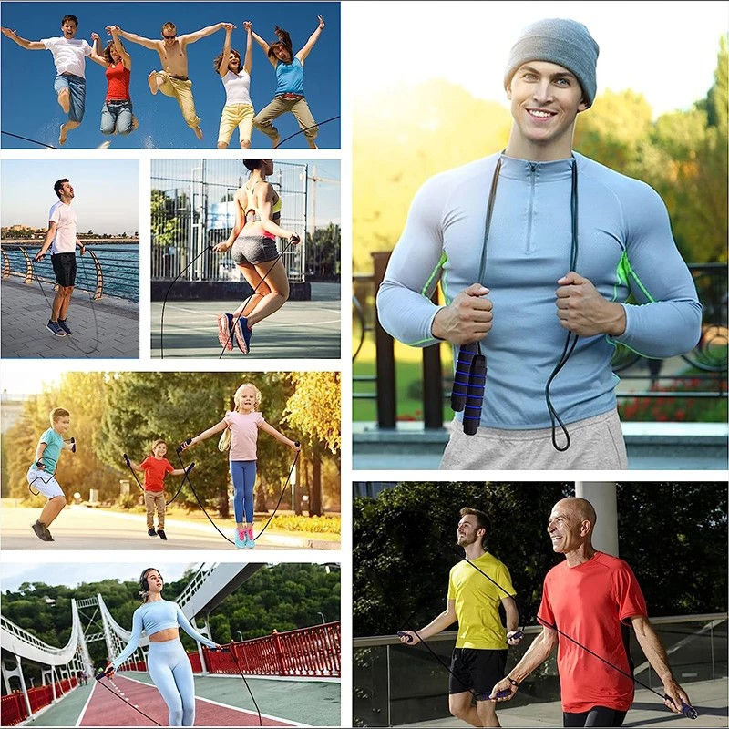Miniatura: Speed Jump Rope with Steel Wire & 360° Ball Bearings – Tangle-Free Fitness Rope 