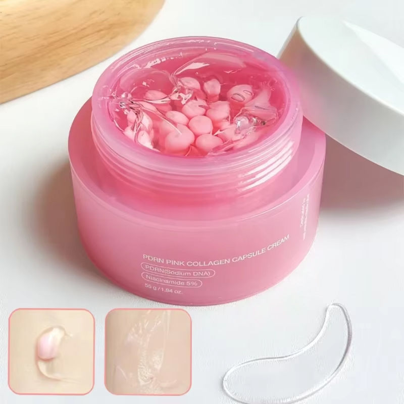 Korean PDRN Pink Collagen Capsule Cream – Niacinamide Skin Brightening Cream