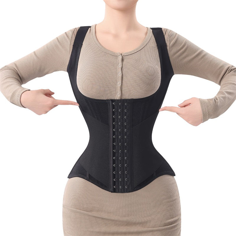 Miniatura: MiiOW U-Shaped Waist Trainer – Steel-Boned Abdomen Shaper & Posture Support Vest