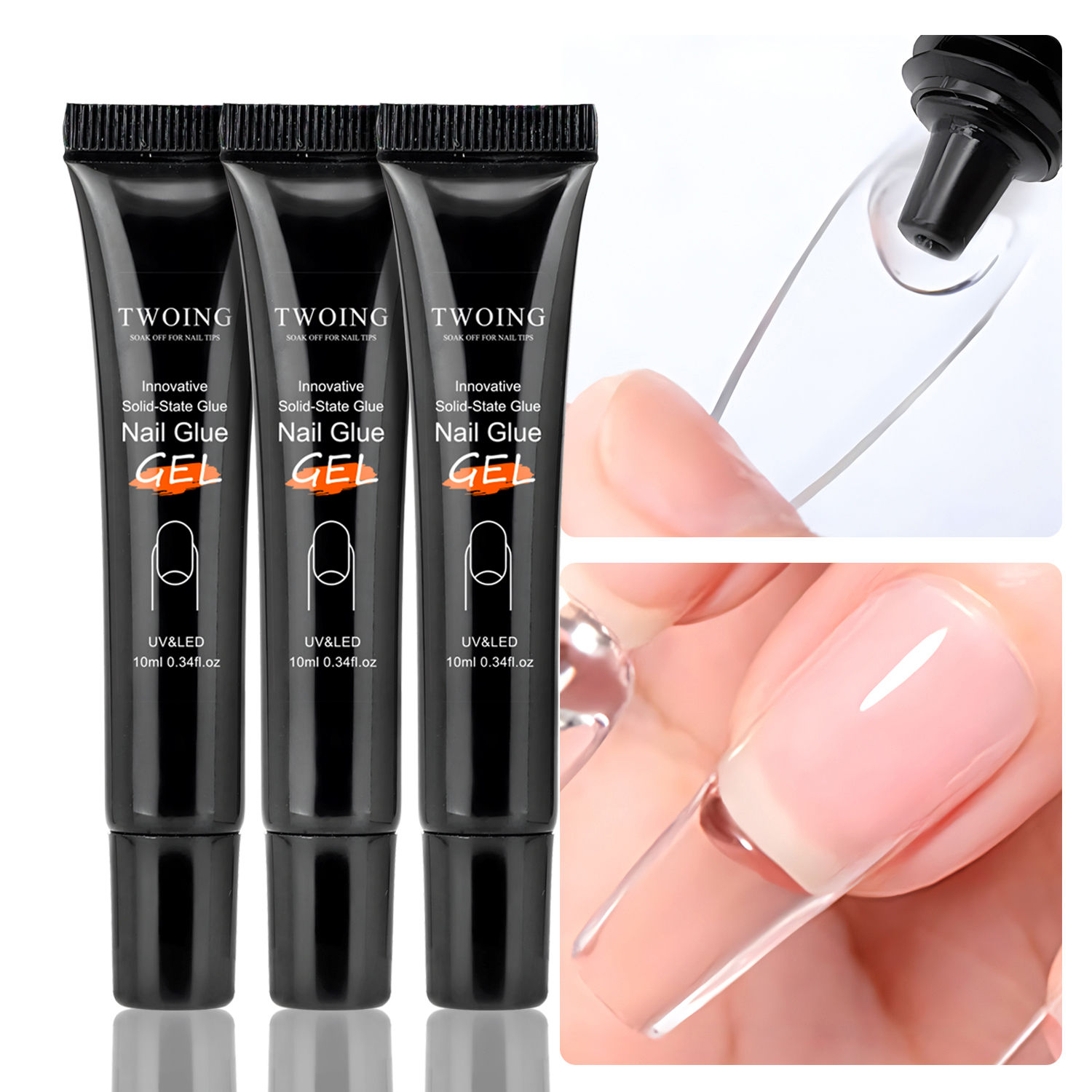 Solid Nail Glue Gel for Press-On & Acrylic Tips – Long-Lasting UV/LED Adhesive ✨