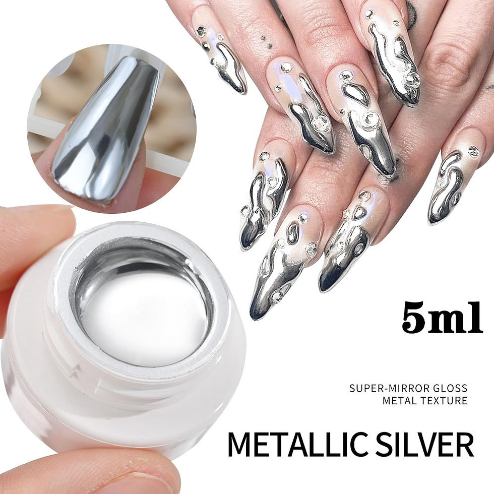 Miniatura: Metallic Painting Liner Gel Polish – 3D Mirror Effect Nail Art Wire Glue