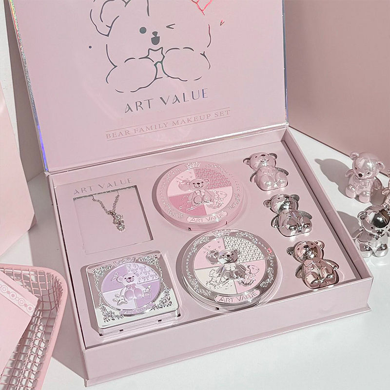 ART VALUE 7-Piece Bear Family Cosmetic Gift Set – Playful Elegance 🧸✨