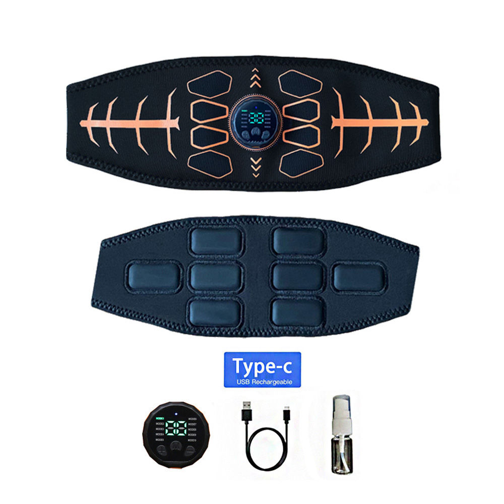 Smart Muscle Toner Abdominal Belt – USB Rechargeable Abs Trainer