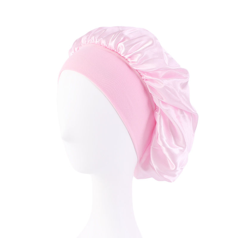 Miniatura: Satin Wide-Brim Silky Sleep Bonnet – Anti-Frizz Nightcap for Curls & Braids 🌙