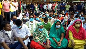 রাতের অন্ধকারে অবৈধভাবে জমি দখল, অভিযোগে বিক্ষোভ তৃণমূলের