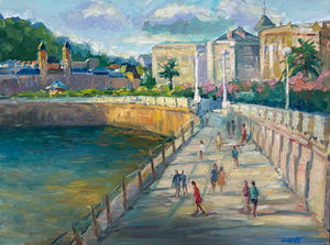 Concha Promenade in San Sebastian, Spain, 2025