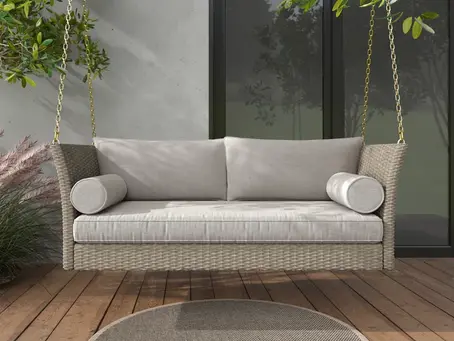 Relaxation Redefined: Sonoma Wicker Daybed Porch Swing