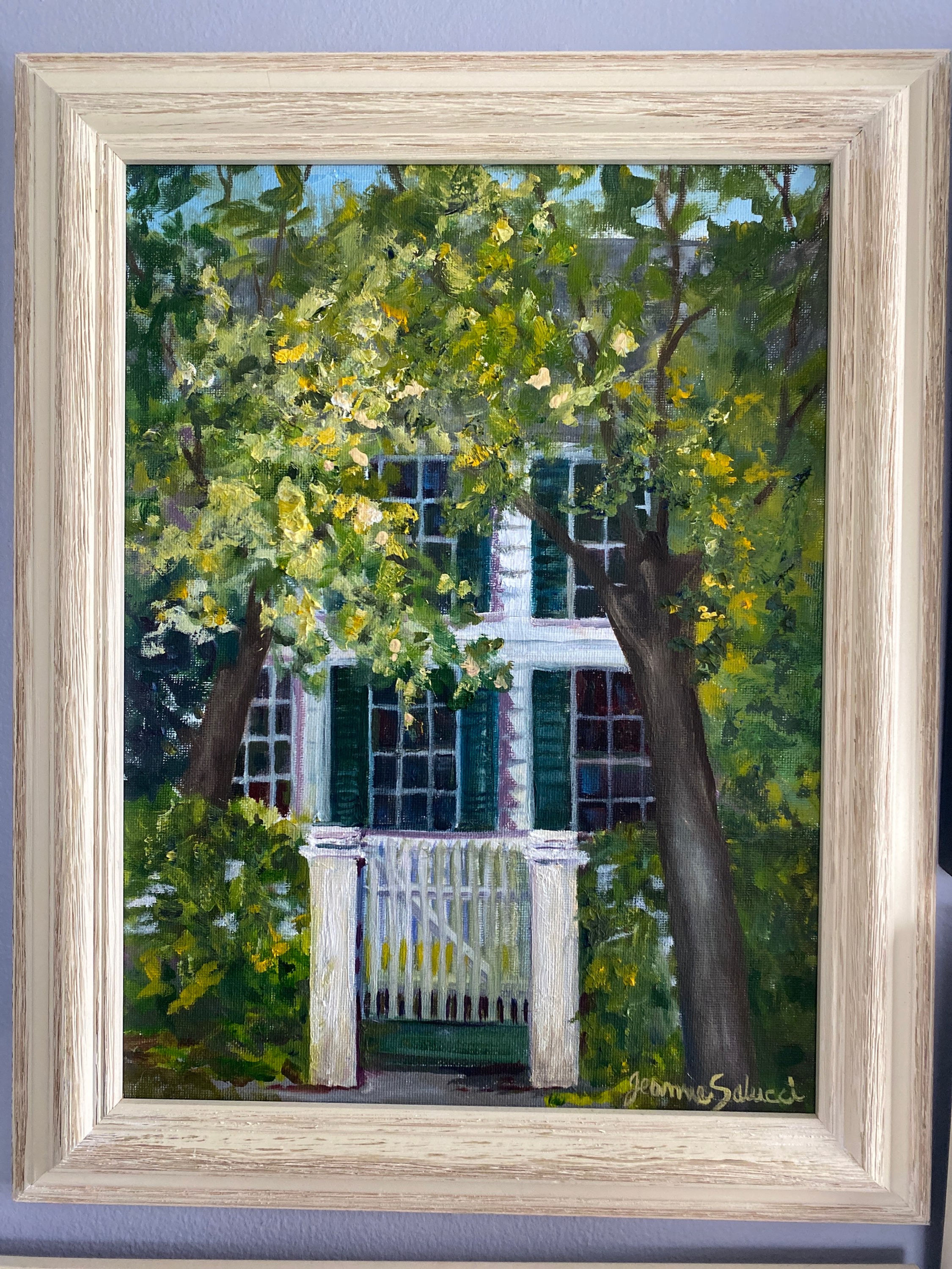 “Welcome Home” original oil painting 12x15 framed