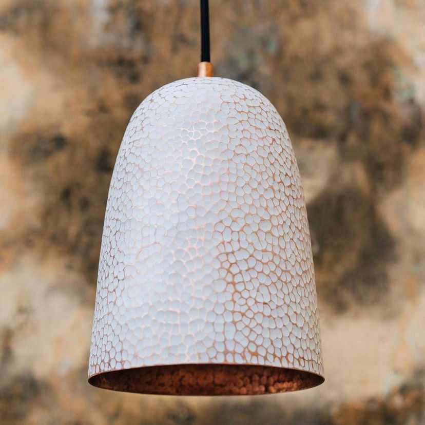 Thumbnail: Clara 10x12 Inches Hammered Authentic Mexican Copper Lamp
