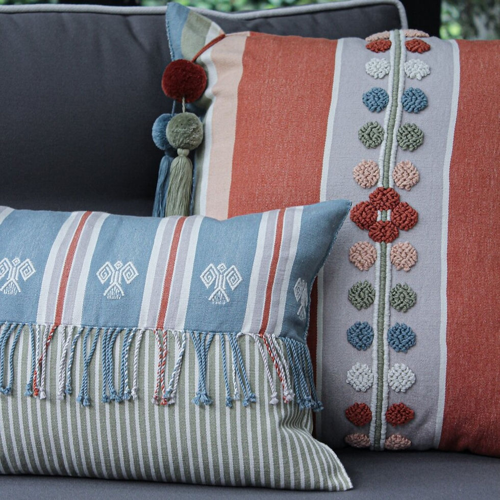 Miniatura: Botany Collection Authentic Mexican Throw Pillow Luxury Cover Set