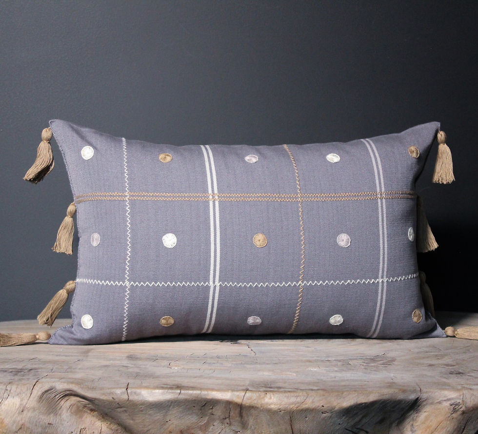 Miniatura: Neutral Collection Authentic Mexican Throw Pillow Luxury Cover Set