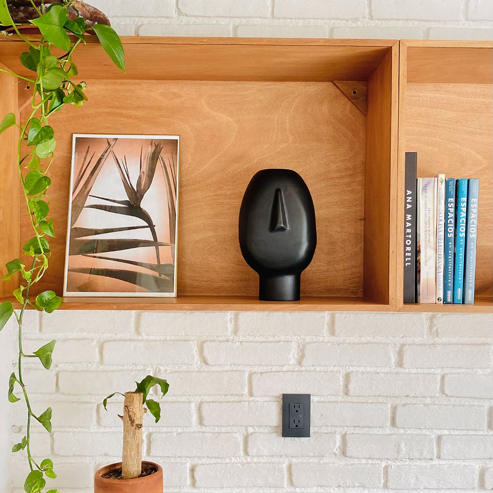 Miniatura: Totem and Musa Decorative Burnished Clay Vases Natural and Black