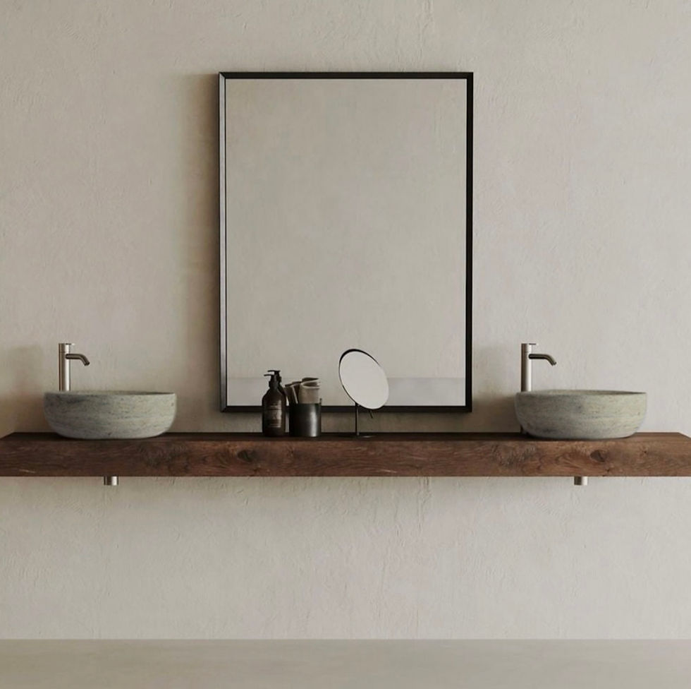 Thumbnail: Duna Beige Round Natural Travertino Marble Stone Vessel Sink