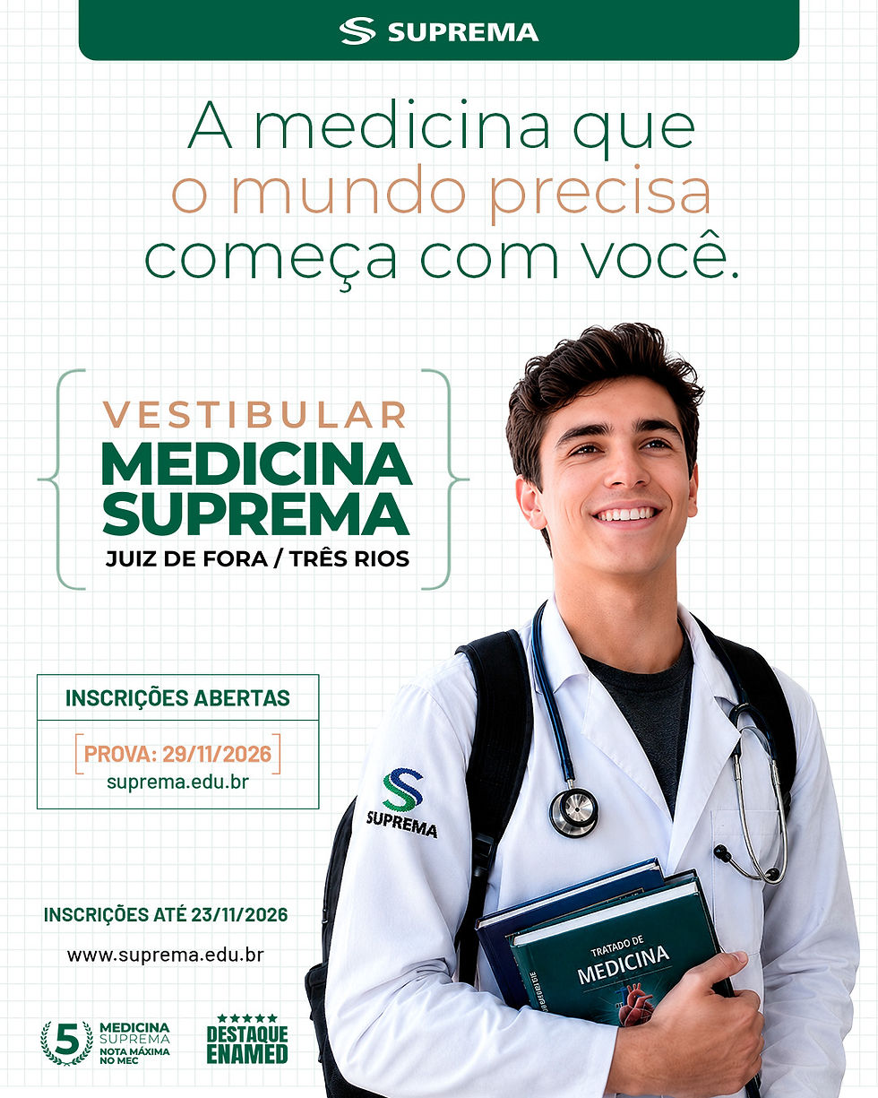 SUPREMA abre inscrições para o Vestibular de Medicina 2027.1