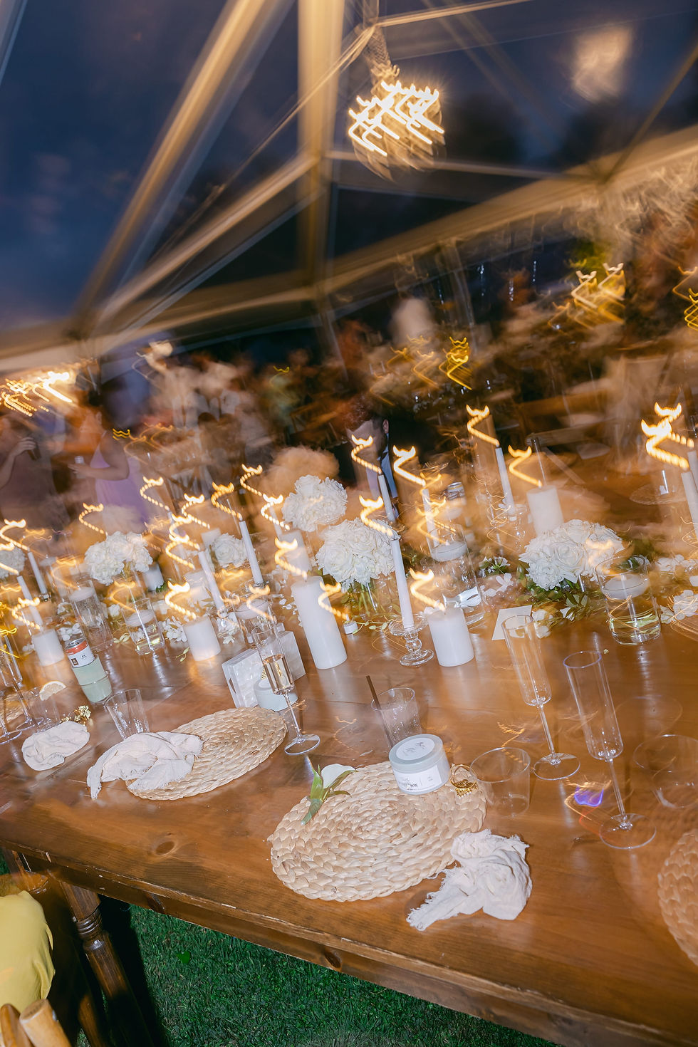 Fun flash wedding reception details