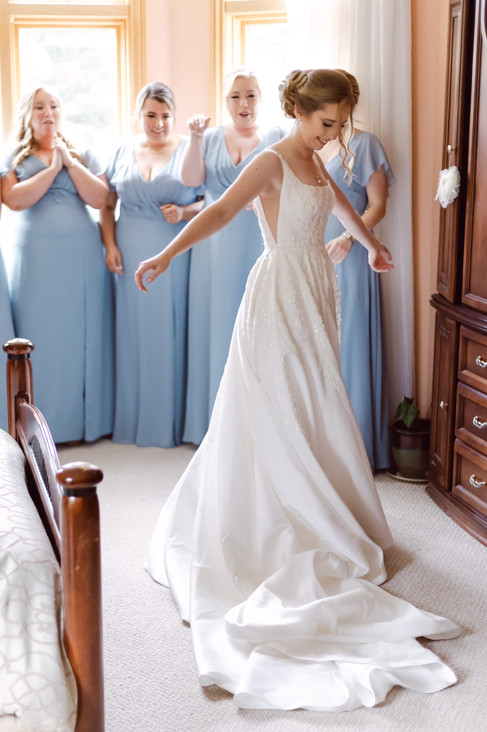 First look bridesmaids