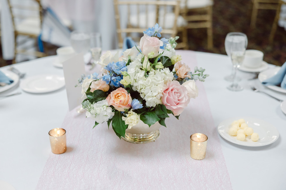 pastel floral centerpiece