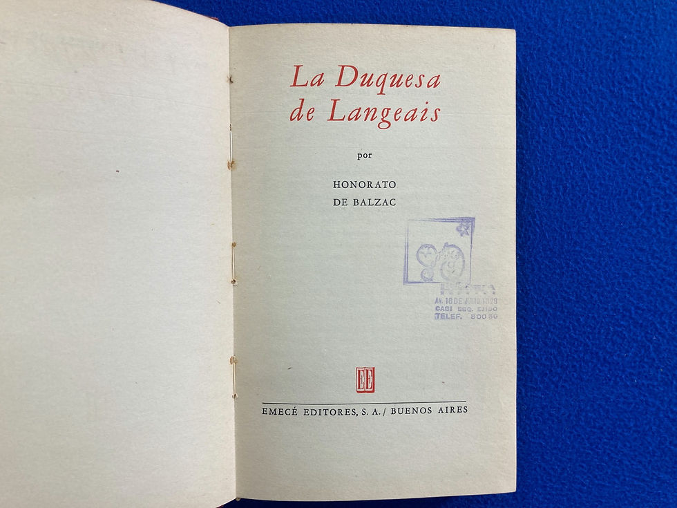 Miniatura: La duquesa de Langeais - Honorato de Balzac
