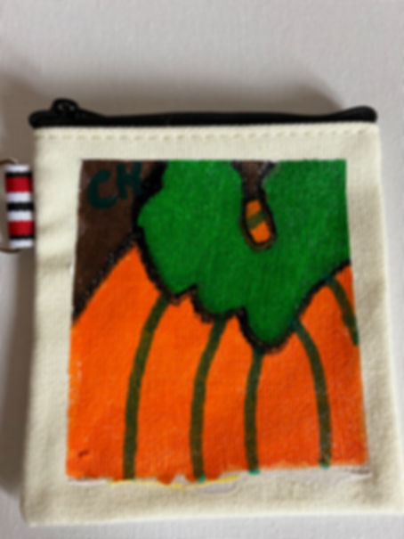 Pumpkin change purse