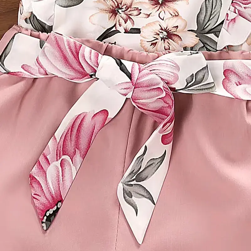 Thumbnail: Ruffled Sleeves printed tops shorts set